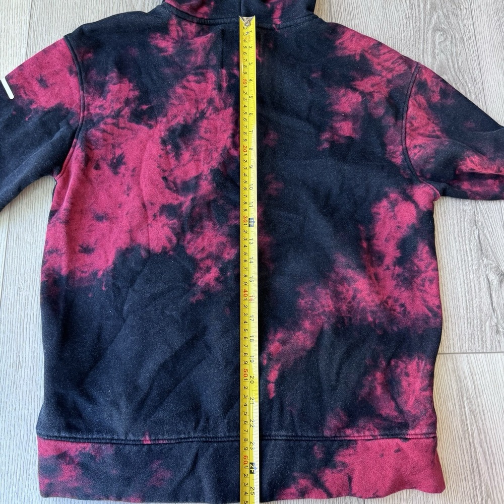 Hollister Must Have Tie Dye Hoodie - Red Black - Medium Retro Cozy Comfort Style - Picture 6 of 10